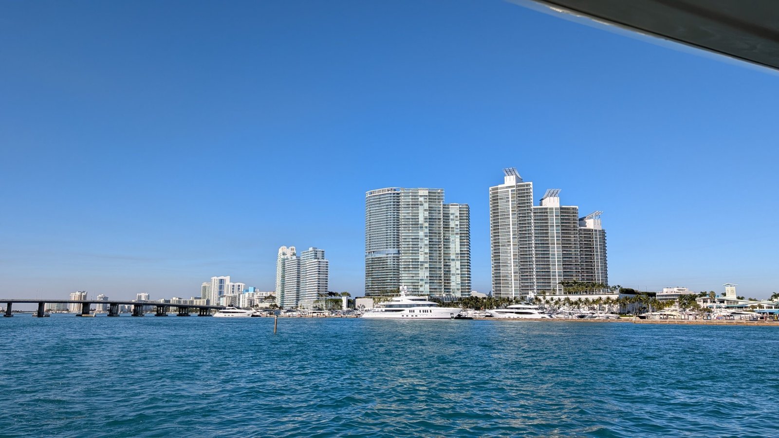 Miami skyline from water