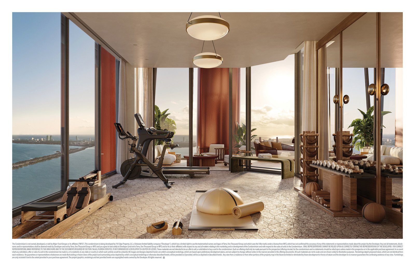 Villa Miami Edgewater — Technogym fitness center