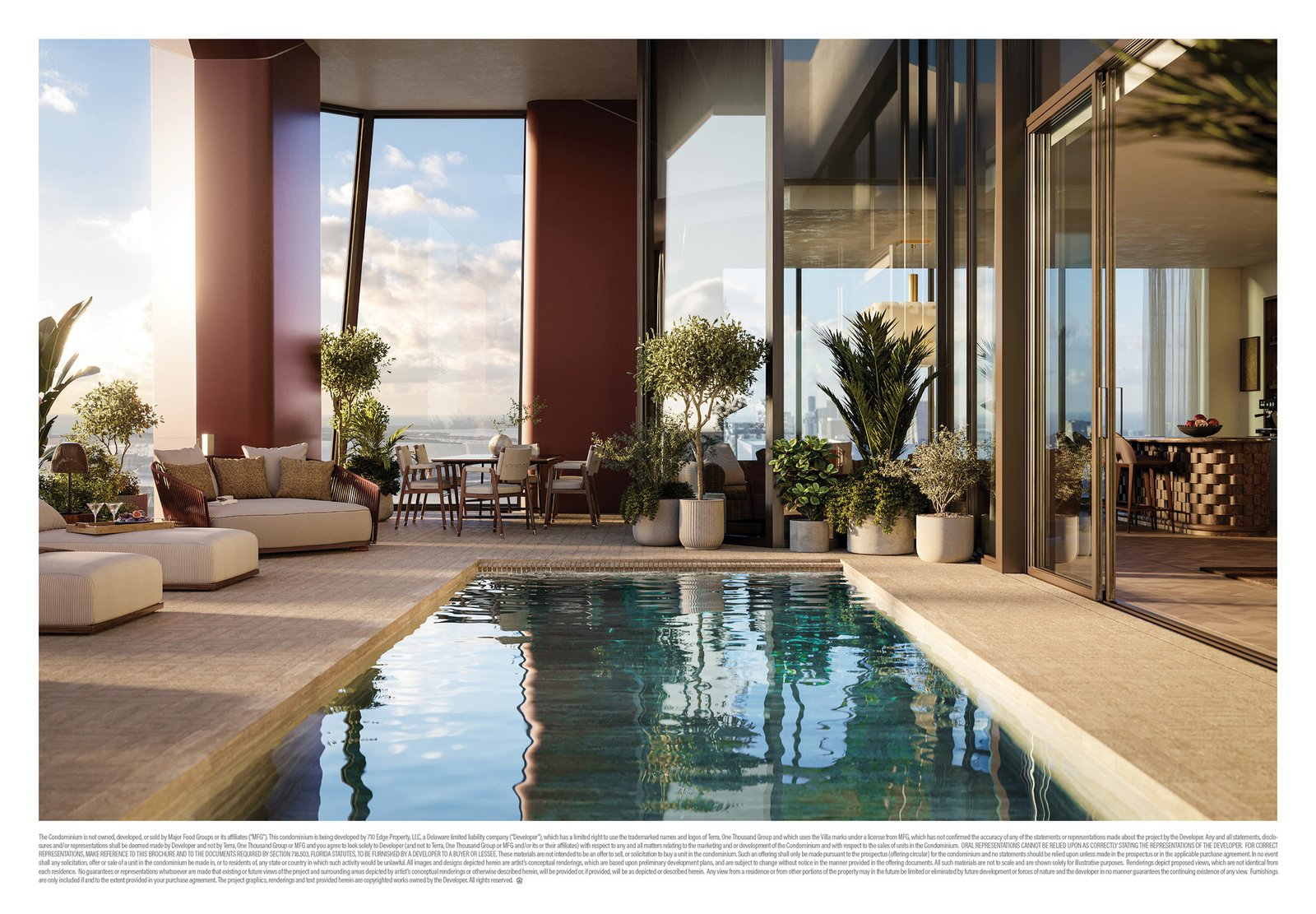 Villa Miami Edgewater — Indoor terrace pool residence